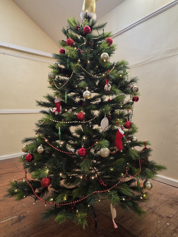 Christmas Tree with handmade decorations